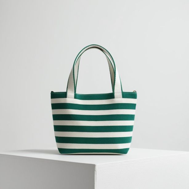 Cotton green-white striped bag  Magento 2 Demo