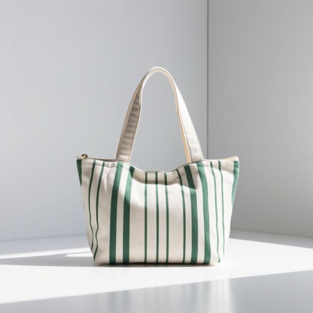 Cotton green striped bag  Magento 2 Demo