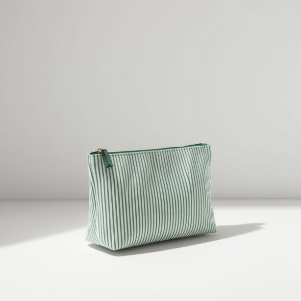 Tiny green striped toiletry  bag  Magento 2 Demo