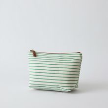 Tiny green toiletry bag - horizontal stripes Magento 2 Demo